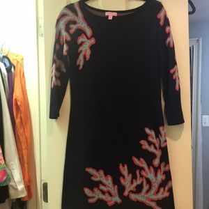 Lilly Pulitzer Navy and Pink Sweater Dress